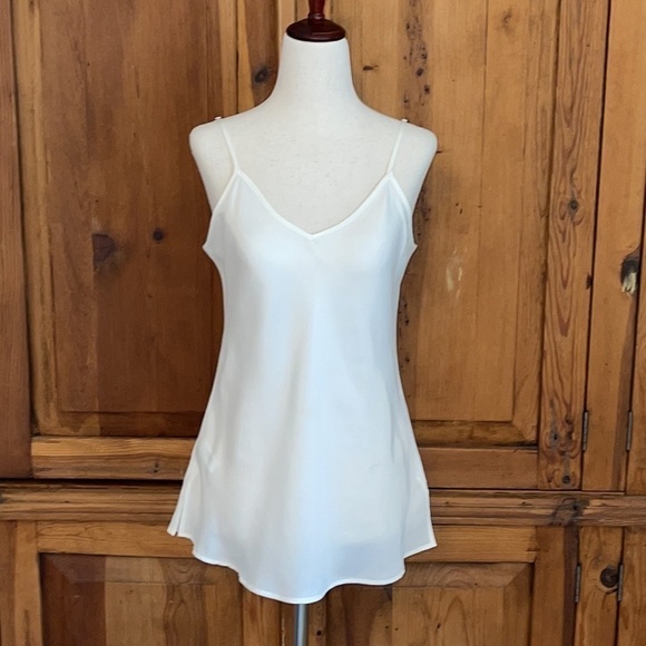 COPY - NWT LOU & GREY WHITE “CUPRO” SATIN EFFECT CAMISOLE Sz. XS - Picture 1 of 16